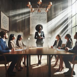 Diverse Leadership Team in Professional Boardroom Setting