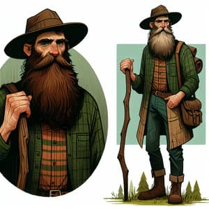 Meet Kuzmich: Wise Woodsman with Oak Walking Stick
