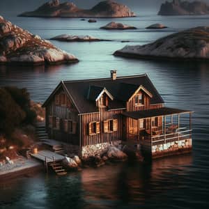 Tranquil Rustic Wooden House by Moonlit Sea | Sony Alpha 7III