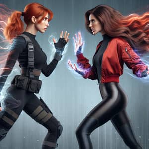 Superhero Women Argument: Black Tactical vs Red Jacket