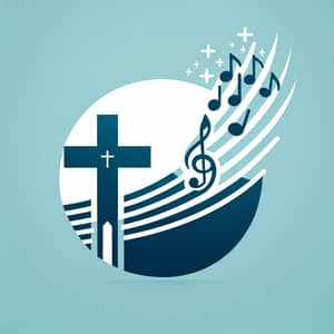 Church Logo Design: Cross & Praise Music | Community Harmony