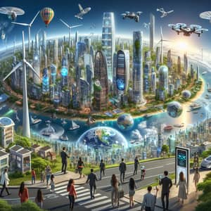 Future Earth 100 Years from Now: Green Cities, Renewable Energy
