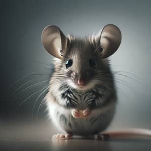 Adorable Mouse with Cheese - Curious Rodent Image