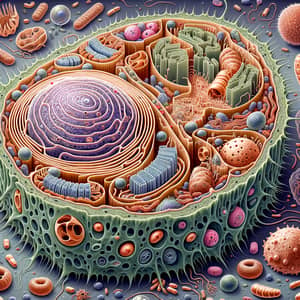 Eukaryotic Cell Structure: Detailed Scientific Illustration