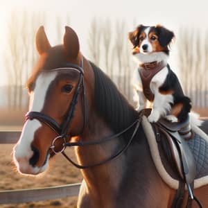 Dog Riding Horse - Amazing Companion Duo