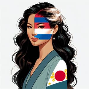 Woman of Russian, Japanese, and Filipino Heritage: Beauty in Diversity