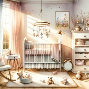 Baby Room Watercolour Painting | Nursery Decor Art