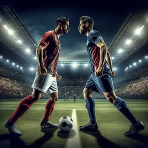 Intense Face-off: Hispanic vs. Middle-Eastern Soccer Players