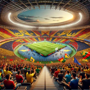 Lively Latin American Soccer Game at Vibrant Stadium