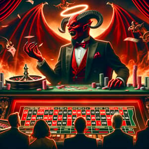 Demonic Casino Boss: Ominous Deception and Charismatic Intrigue