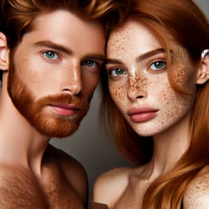 Ginger Haired Couple with Freckles | Romantic Glance