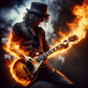 Intense Les Paul Guitar Solo in Flames