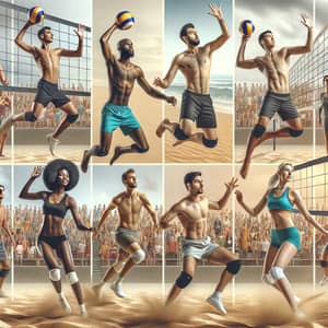 Diverse Volleyball Players in Action | Volleyball Images
