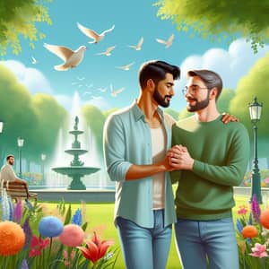 Romantic Moments in a Park: A Same-Sex Love Story