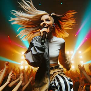 Ava Max: Energetic Female Pop Artist on Stage | Concert Experience