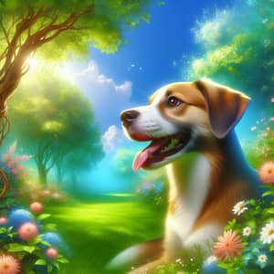 Medium-Sized Domestic Dog | Happy Canine in Green Park