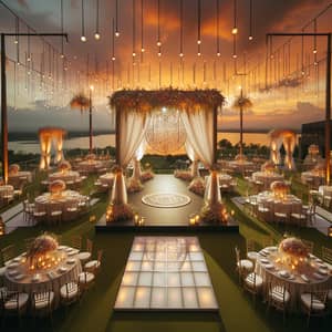 Romantic Sunset Wedding Venue with Lake View