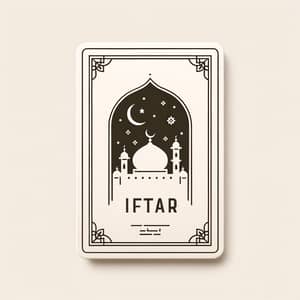 Minimalist Iftar Invitation Card Design
