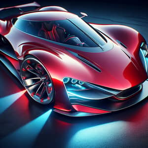Futuristic Red Sports Car | Speed and Style