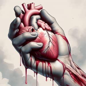 Gripping Human Heart Art - Vivid Display of Emotion