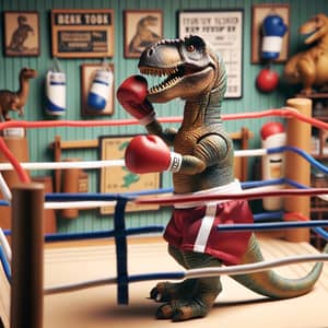 Boxing Dinosaur: Epic Match in the Ring