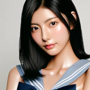 Japanese Sailor Girl with a Mysterious Aura | Glamorous High School Student