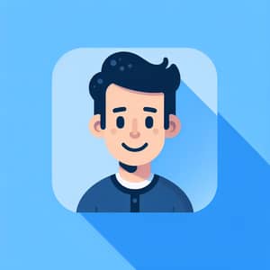 Facebook Avatar Creation: Friendly Face in Light Blue Background