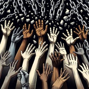 Powerful Hands Breaking Free: Symbol of Liberation