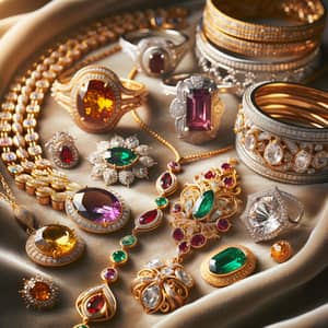 Exquisite Jewelry Collection with Gemstones and Diamonds