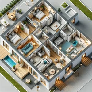 Contemporary House Interior Design | Bedroom, Living Room, Kitchen