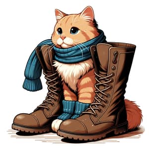 Cat in Long Boots Illustration
