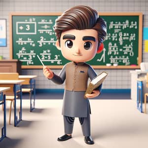Pakistani Male Teacher: Traditional Attire & Classroom Setup