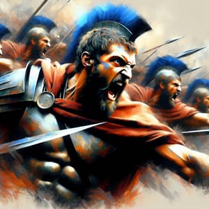 Epic Spartan Warrior: Neoclassical Battle Art