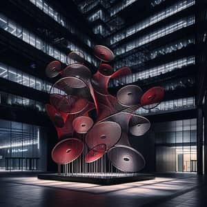 Modern Abstract Sculpture at Business Center
