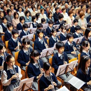 Japanese Middle School Band Concert - Energetic Performance
