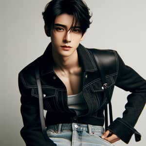 Handsome East Asian Man: K-Pop Style Icon