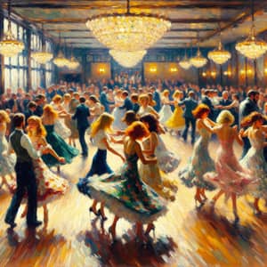 Impressionist Dance Hall Painting | Vivid Colors & Brush Strokes