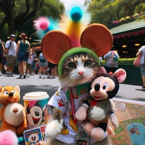 Charming Theme Park Tomcat with Cartoony Gear | Family-Friendly Fun