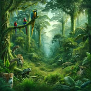 Live Action Jungle Safari: Lush Scenes & Wild Creatures