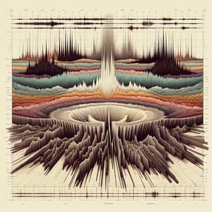 Seismogram Art: Depiction of P Waves, S Waves, and Surface Waves