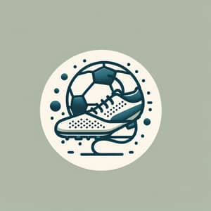Minimalist Football Shoes and Football Logo Design
