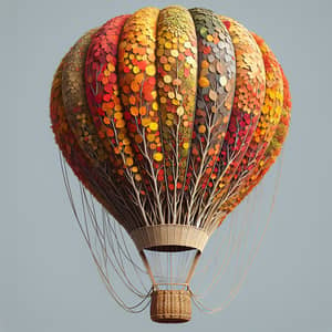 Nature-Inspired Hot Air Balloon: Serene Eco-Artwork