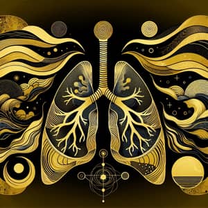 Breathing Art: Lungs & Stress Management in Gold