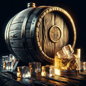 Rustic Barrel-Shaped Ice Bucket for Whiskey Lovers