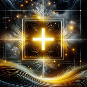 Positive Intelligence: Black, Yellow & Gold Abstract Image