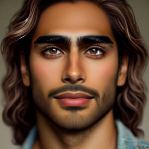 Serene South Asian Man with Notable Features