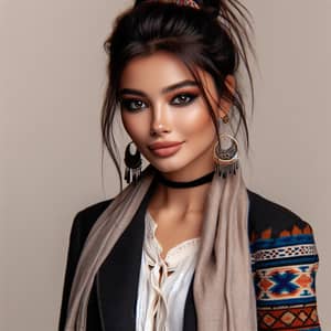 Modern Tatar Girl in Stylish Attire | Tatar Traditions & Fashion Fusion