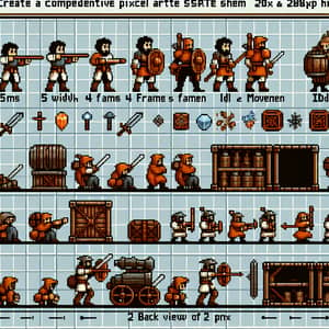 Dungeons & Dragons Pixel Art Sprite Sheet