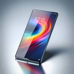 Detailed Image Of A Modern Smartphone With Vibrant Screen And Sleek Detailed Image Of A Modern Smartphone With Vibrant Screen And Sleek