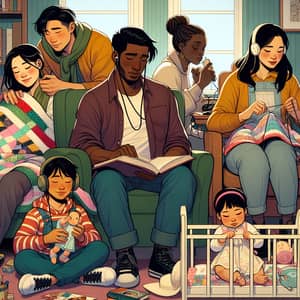 The Wick Family: Illustration of a Multicultural Family